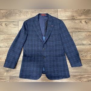 Isaia Men's‎ Wool-Silk Plaid Sport Coat Sz 40R